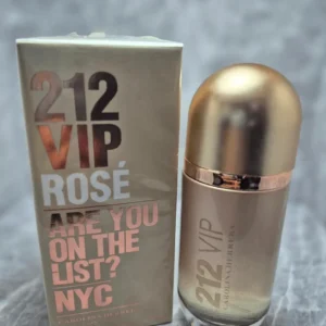 Perfume original Carolina Herrera 212 VIP Rosé para mujer en frasco oro rosa mate y caja original.