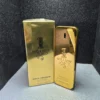 Perfume original Paco Rabanne 1 Million para hombre en frasco de lingote de oro con caja dorada original.