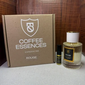 Perfume Coffee Essences Concentré Rouge en frasco de vidrio con caja original y vial de muestra